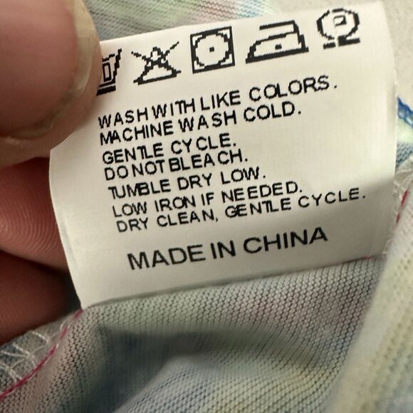 Colorful Abstract Womens Dress With Hood & Zipper By ChicMe Size 2XL - Picture 5 of 5